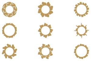 Decorative ornament frame set design vector