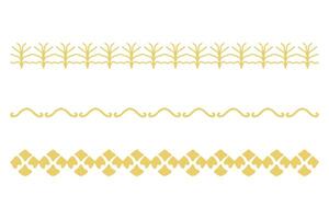 Decorative ornament border design set vector