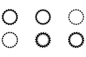 Decorative ornament frame set design vector