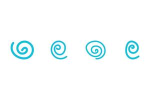 Decorative swirl line design set vector