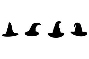 Simple halloween hat icon set vector