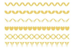 Decorative ornament border design set vector
