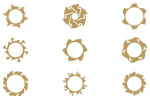 Decorative ornament frame set design vector