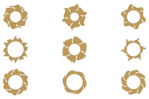 Decorative ornament frame set design vector