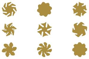 Decorative ornament shape icon set vector