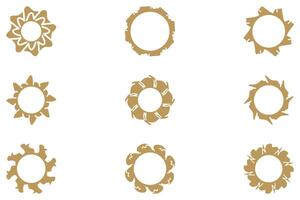 Decorative ornament frame set design vector