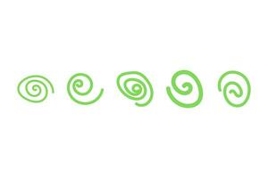 Decorative swirl line design set vector