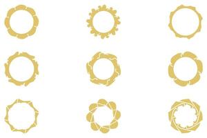 Decorative ornament frame set design vector