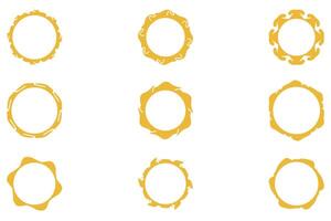 Decorative ornament frame set design vector
