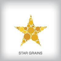 Circle formation with star inside, company icon design vector