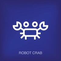Creative robot crab icon design vector