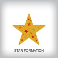 Star formation within stars, company icon design vector