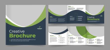 Square Brochure and Trifold Brochure Design Square Brochure bifold Template vector