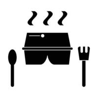 lunch box icon on white background vector