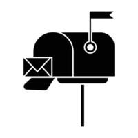 mailbox icon on white background vector
