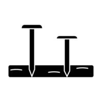 nail icon on white background vector
