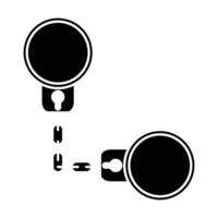 shackle icon on white background vector