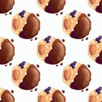 Seamless cookie pattern. Design for fabric, textile, wallpaper, packaging vector