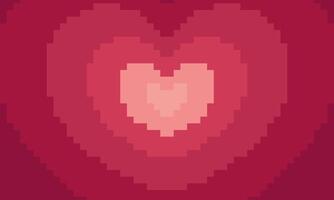 a heart pixel background vector