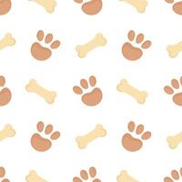 illustration seamless pattern of bones and dog redesign vector