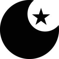 Moon and star, icon. Element of simple icon for websites, web design, mobile app, infographics. vector