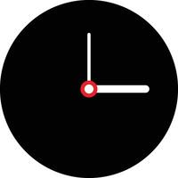simple black and white alarm clock design vector