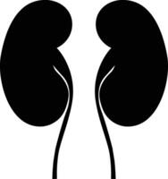 Both kidney icon on white background. Human internal organs concept monochrome style. vector