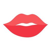 Lip icon on white background. vector