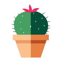 cactus in pot icon on white background. vector
