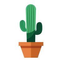 cactus in pot icon on white background. vector