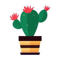 cactus in pot icon on white background. vector
