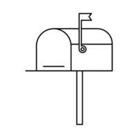 Mail box icon on white background. vector