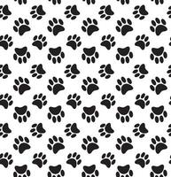 Seamless pattern of dog cat foot print vector