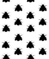 Seamless pattern of hand drawn bumblebee vector
