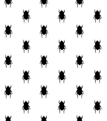 Seamless pattern of sketch bug beetle