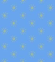Seamless pattern of doodle sketch sun vector