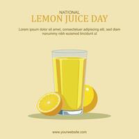 National Lemon Juice Day background. vector