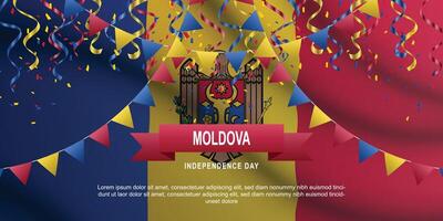 Moldova Independence Day background. vector