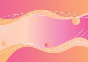Gradient wave papercut style with white lines background. vector