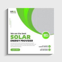 Solar Energy social media post or web banner template design vector