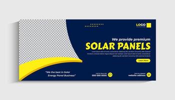 Solar Energy social media post or web banner template design vector