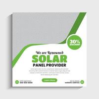 Solar Energy social media post or web banner template design vector
