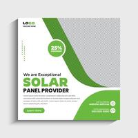 Solar Energy social media post or web banner template design vector