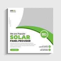Solar Energy social media post or web banner template design vector