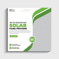 Solar Energy social media post or web banner template design vector