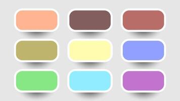 pack of minimalism flat color palette vector
