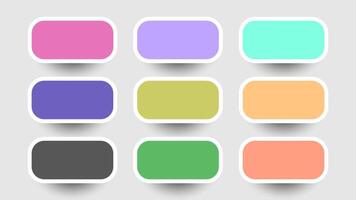 pack of flat color palette vector
