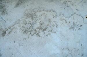 Close-up. Badly fixed building facade wall covered with cracks in stucco and paint photo