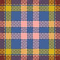 Pixel background design. Modern seamless pattern plaid. Square texture fabric. Tartan scottish textile. Beauty color madras ornament. vector