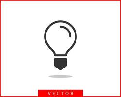 Light bulb icon . Llightbulb idea logo concept. Lamp electricity icons web design element. Led lights isolated silhouette. vector